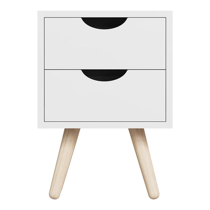 Selma bedside table in white shade 29.7x29.7x45cm