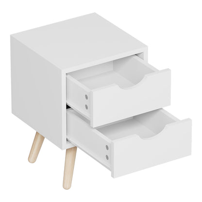 Selma bedside table in white shade 29.7x29.7x45cm