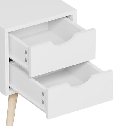 Selma bedside table in white shade 29.7x29.7x45cm