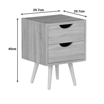 Selma bedside table in sonoma color 29.7x29.7x45cm