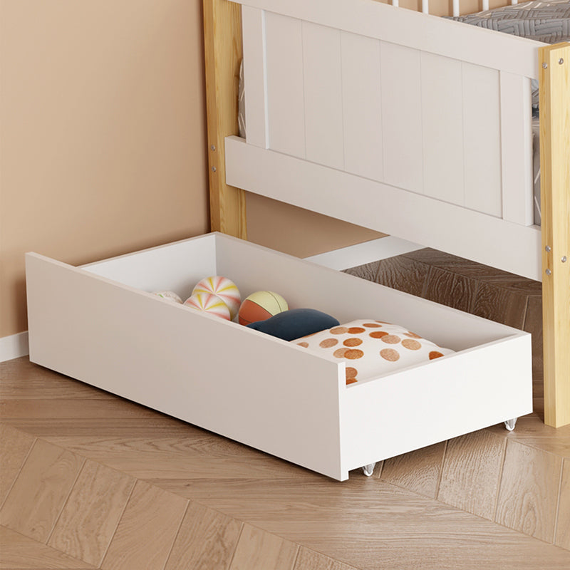Bed for children Bedria Montessori-style wood in white-natural color 90x190cm