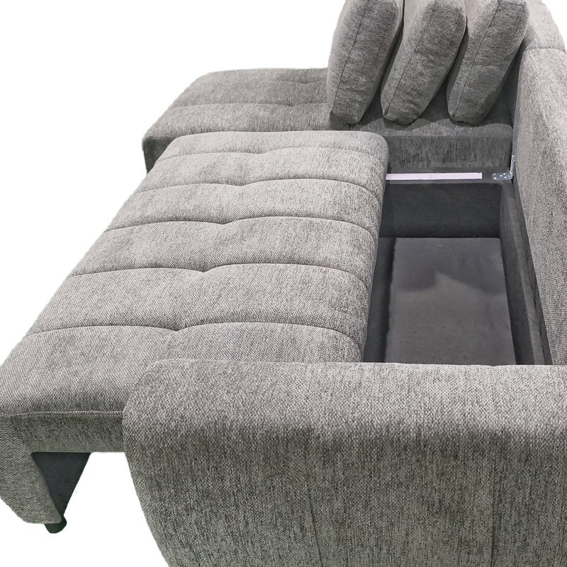 reversible sofa-bed Vivad fabric in anthracite color 275x164x91cm