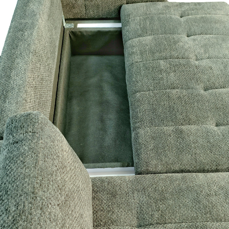 Reversible sofa-bed Vivad pakoworld fabric in menta color 275x164x91cm
