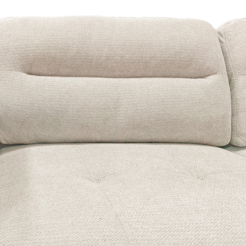 Corner sofa right corner Camile pakoworld beige fabric 270x174x95cm