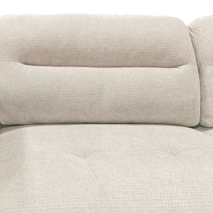 Corner sofa right corner Camile pakoworld beige fabric 270x174x95cm