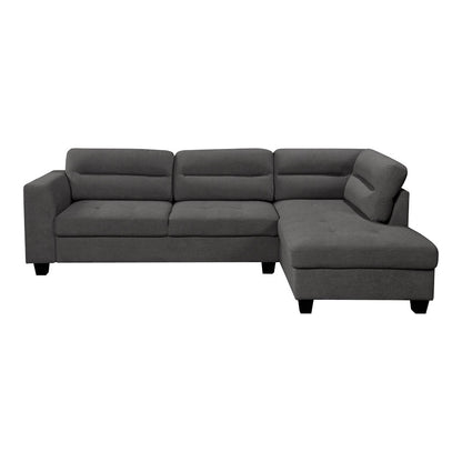 Corner sofa left corner Camile anthracite fabric 270x174x95cm