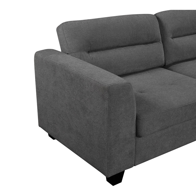 Corner sofa left corner Camile anthracite fabric 270x174x95cm