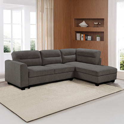 Corner sofa left corner Camile anthracite fabric 270x174x95cm