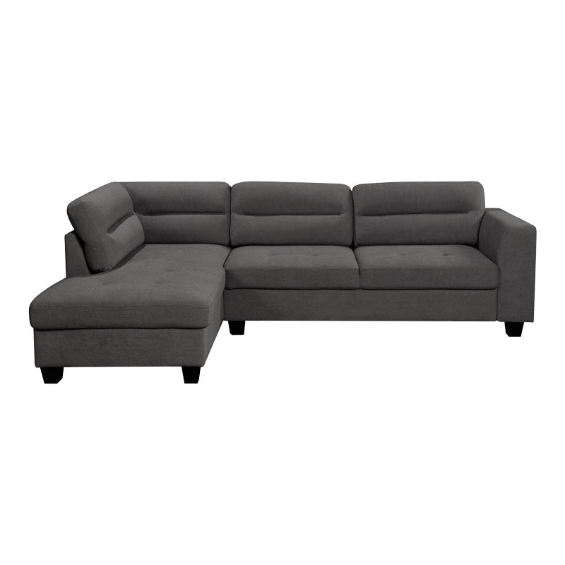 Corner sofa right corner Camile dark grey fabric 270x174x95cm