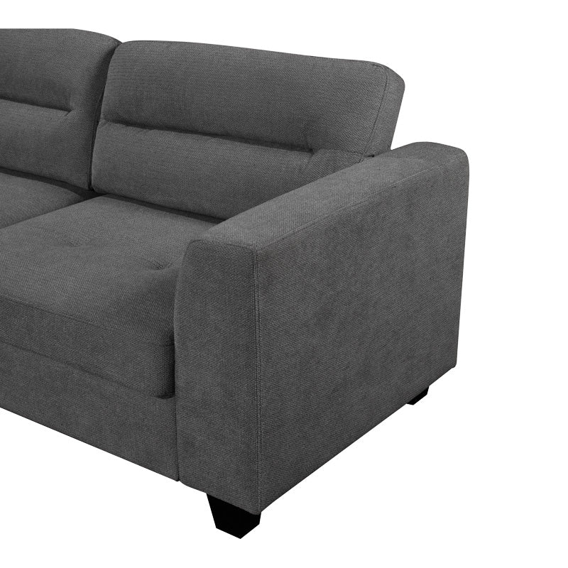 Corner sofa right corner Camile dark grey fabric 270x174x95cm
