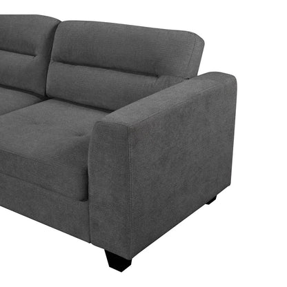 Corner sofa right corner Camile dark grey fabric 270x174x95cm