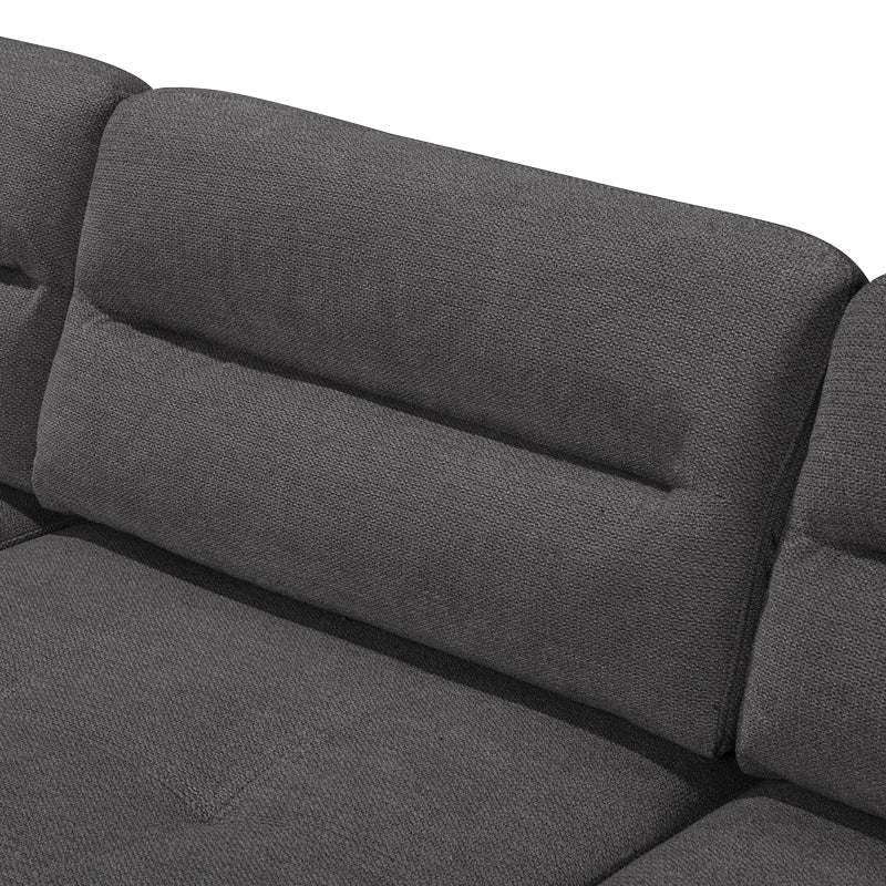 Corner sofa right corner Camile dark grey fabric 270x174x95cm