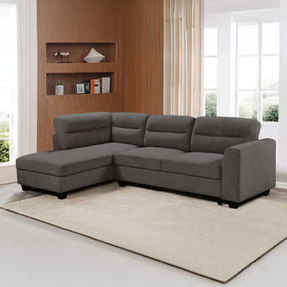 Corner sofa right corner Camile dark grey fabric 270x174x95cm