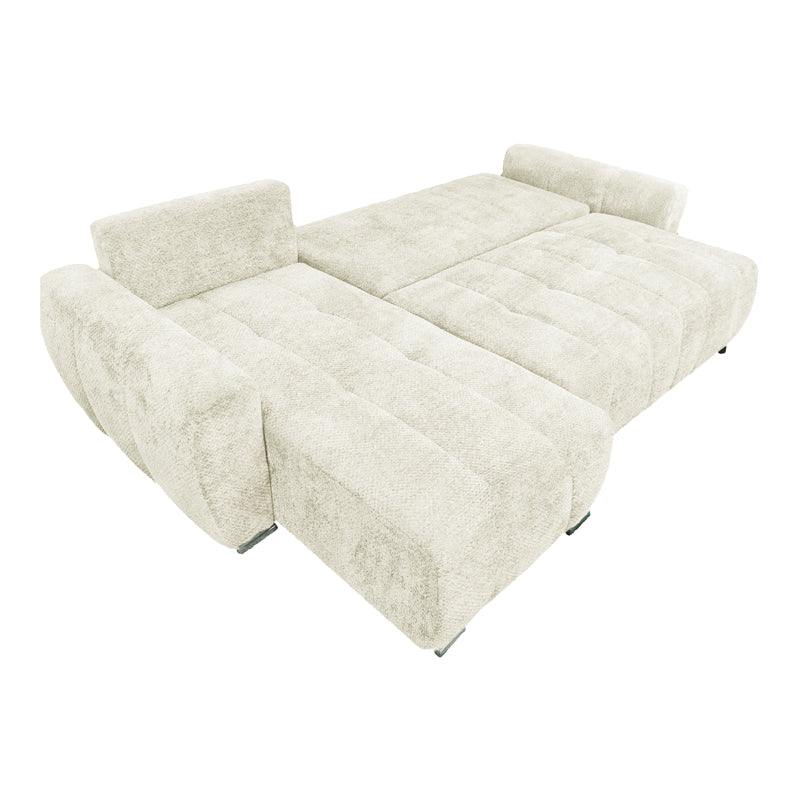 Reversible sofa-bed Vivad fabric in beige color 275x164x91cm