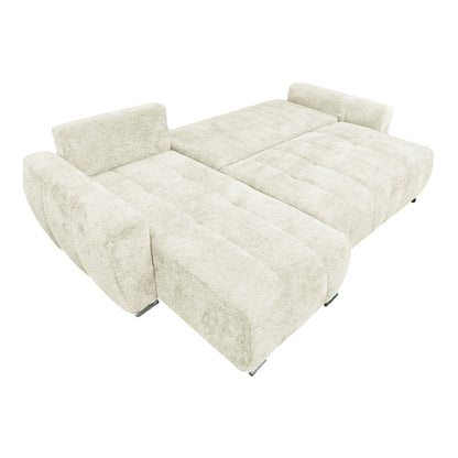 Reversible sofa-bed Vivad fabric in beige color 275x164x91cm