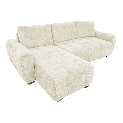 Reversible sofa-bed Vivad fabric in beige color 275x164x91cm