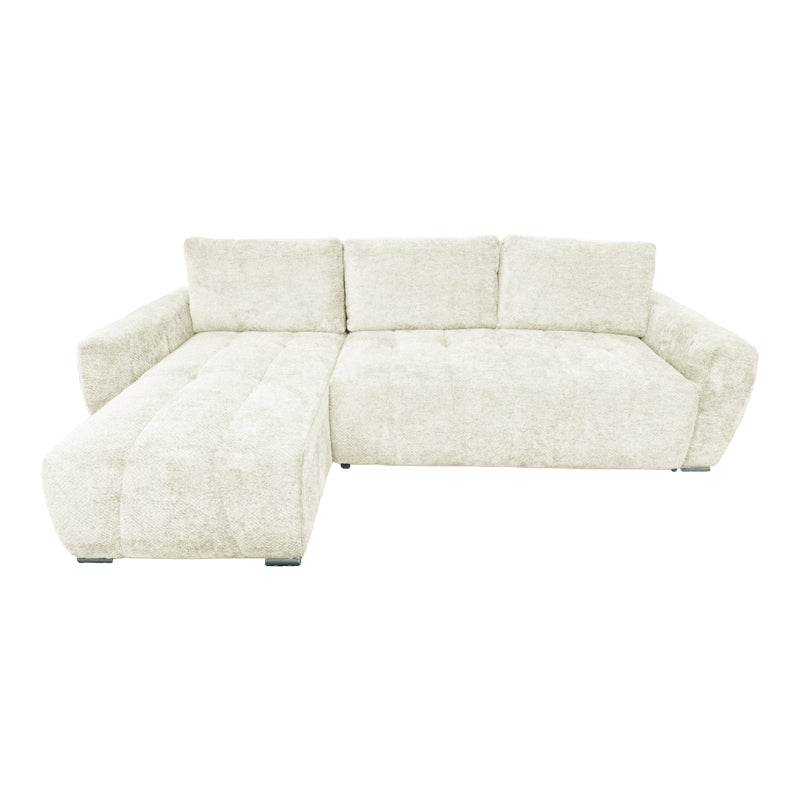 Reversible sofa-bed Vivad fabric in beige color 275x164x91cm