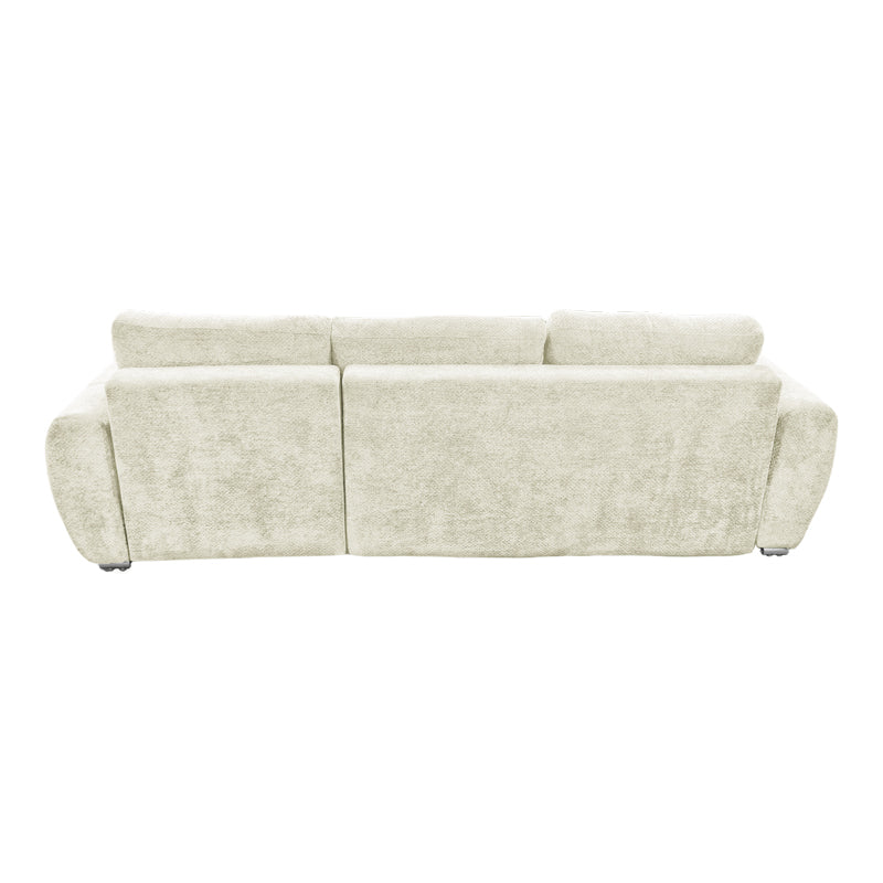 Reversible sofa-bed Vivad fabric in beige color 275x164x91cm