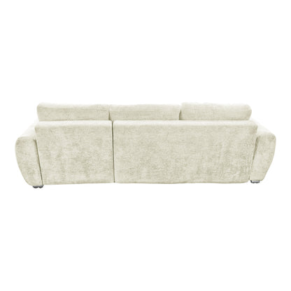Reversible sofa-bed Vivad fabric in beige color 275x164x91cm