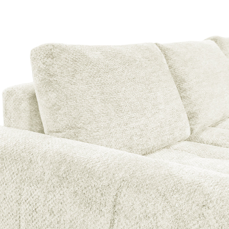 Reversible sofa-bed Vivad fabric in beige color 275x164x91cm