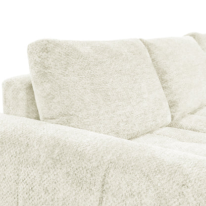 Reversible sofa-bed Vivad fabric in beige color 275x164x91cm