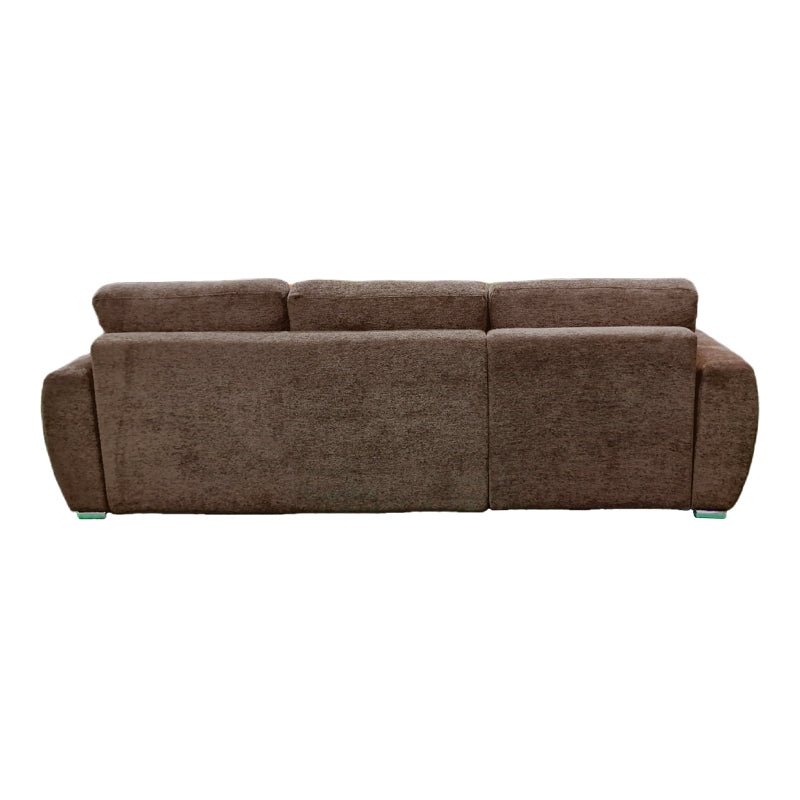 Reversible sofa-bed Vivad fabric in dark brown color 275x164x91cm