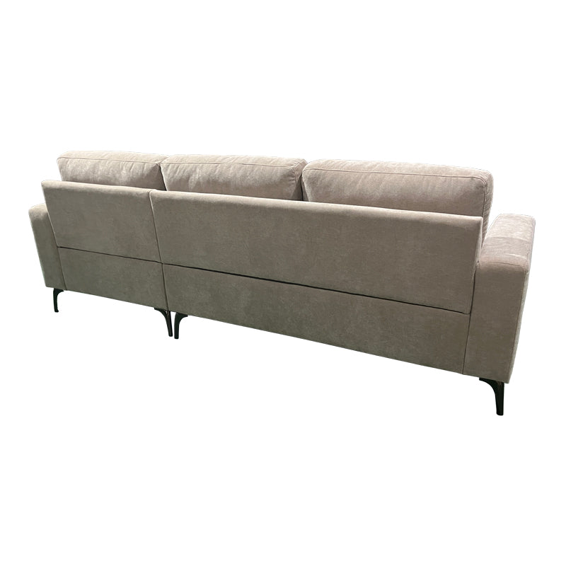 Left corner sofa Menande beige fabric 248x160x89cm