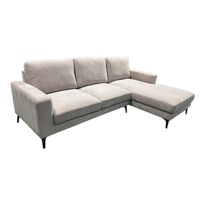 Left corner sofa Menande beige fabric 248x160x89cm