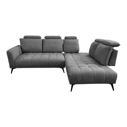 Left corner sofa Serkas grey fabric 268x213x100cm