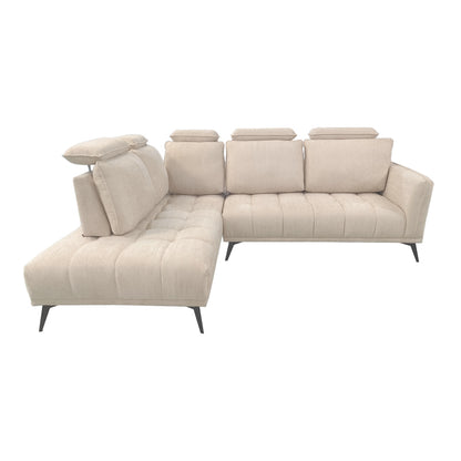 Right corner sofa Serkas beige fabric 268x213x100cm