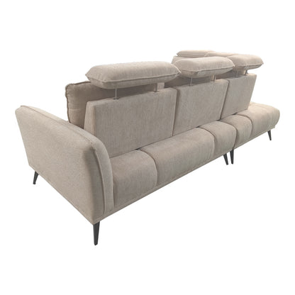 Right corner sofa Serkas beige fabric 268x213x100cm