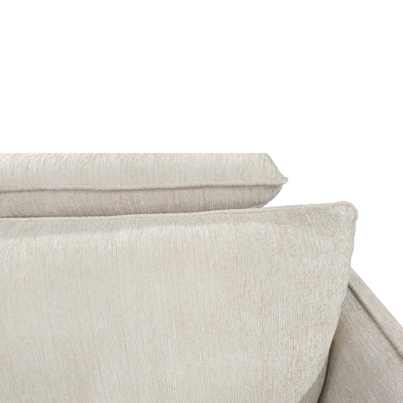 Right corner sofa Serkas beige fabric 268x213x100cm