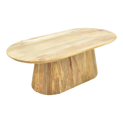 Aithra coffee table, solid mango wood in natural shade, 120x60x42cm