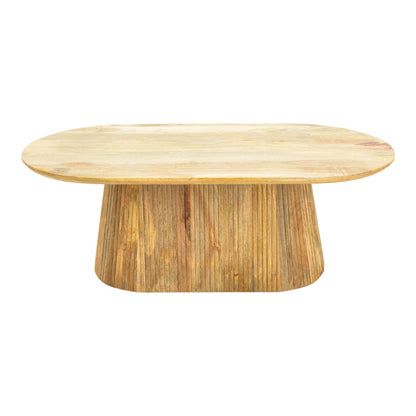 Aithra coffee table, solid mango wood in natural shade, 120x60x42cm