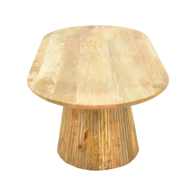Aithra coffee table, solid mango wood in natural shade, 120x60x42cm