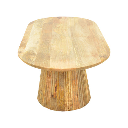 Aithra coffee table, solid mango wood in natural shade, 120x60x42cm