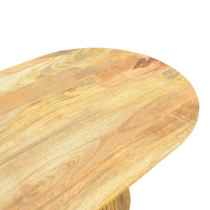 Aithra coffee table, solid mango wood in natural shade, 120x60x42cm