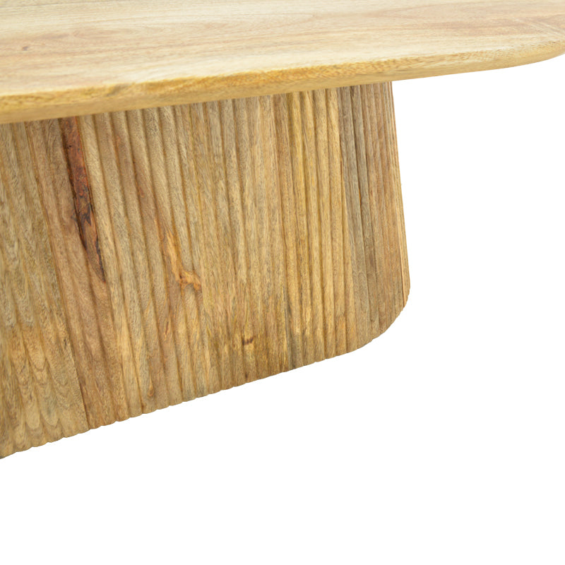 Aithra coffee table, solid mango wood in natural shade, 120x60x42cm