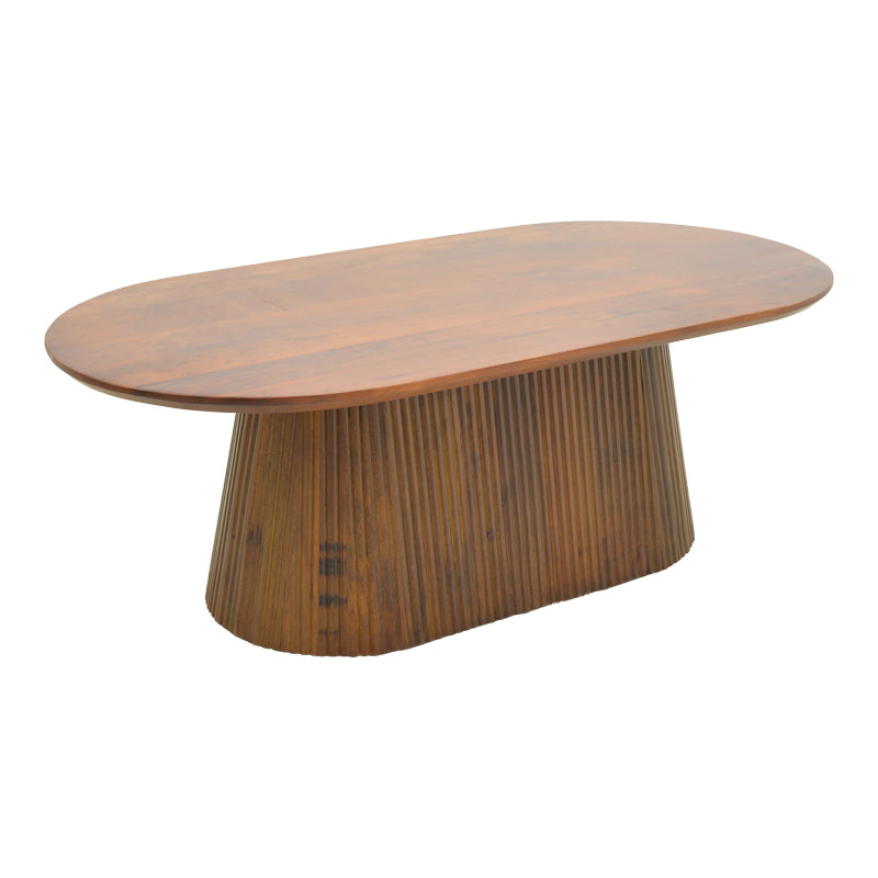 Aithra coffee table, solid mango wood walnut 120x60x42cm