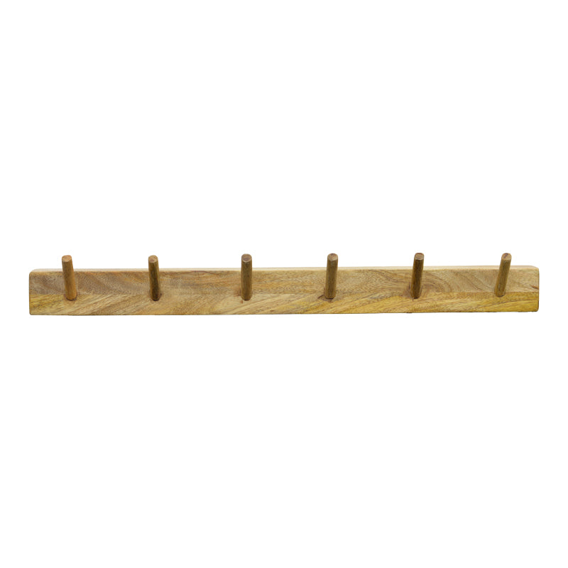 Hokkie wall hanger solid acacia wood in natural shade 60x11x10cm