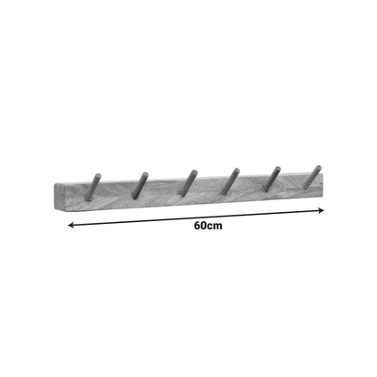 Hokkie wall hanger solid acacia wood in natural shade 60x11x10cm
