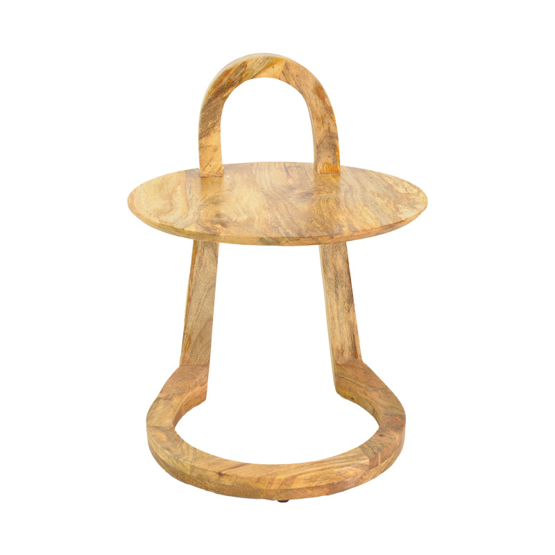 Side table Kallos solid mango wood in natural shade 45x45x60cm