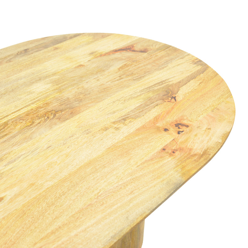 Dining table Flute solid mango wood in natural color 200x90x76cm