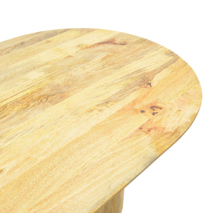 Dining table Flute solid mango wood in natural color 200x90x76cm