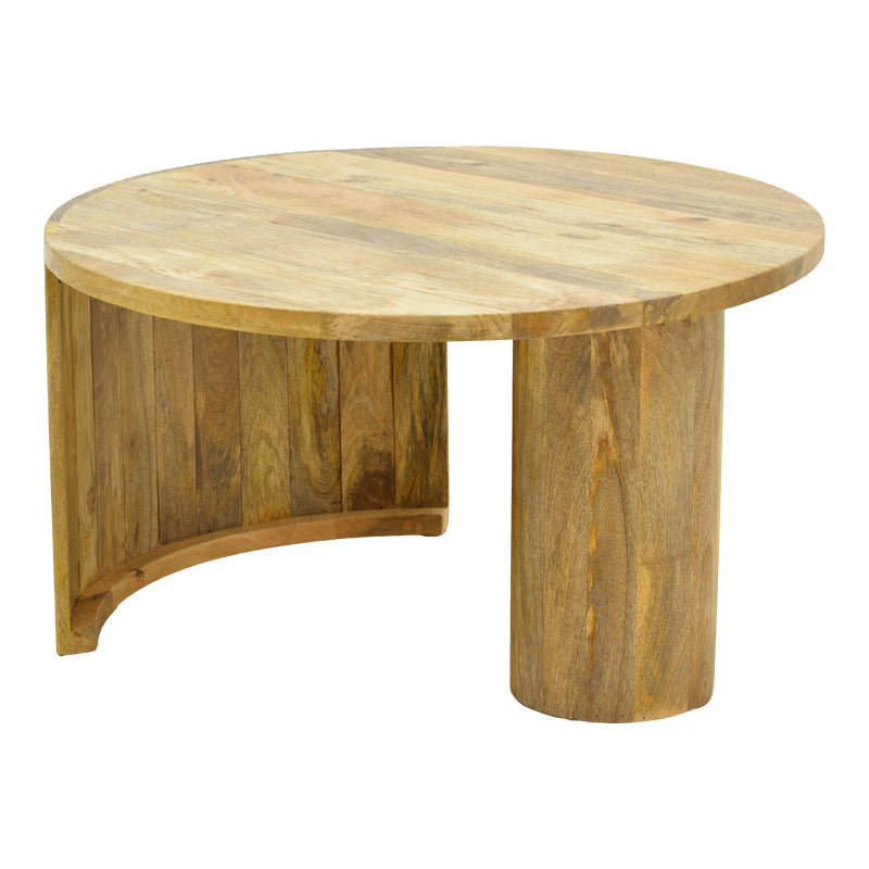 Coffee table Orban solid mango wood in natural color D80x45cm