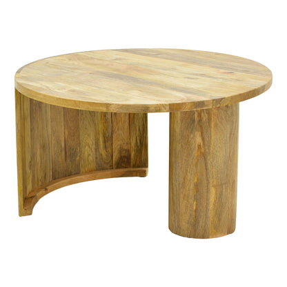 Coffee table Orban solid mango wood in natural color D80x45cm