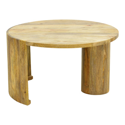 Coffee table Orban solid mango wood in natural color D80x45cm
