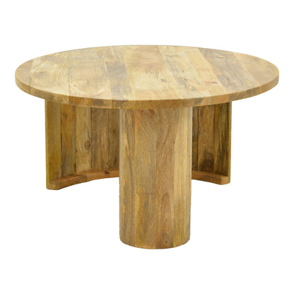 Coffee table Orban solid mango wood in natural color D80x45cm
