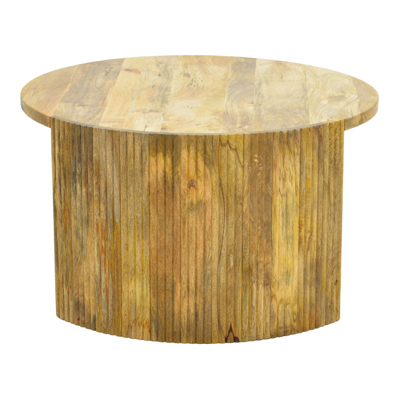Coffee table Orban solid mango wood in natural color D80x45cm