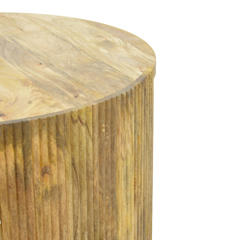Coffee table Orban solid mango wood in natural color D80x45cm